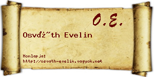 Osváth Evelin névjegykártya
